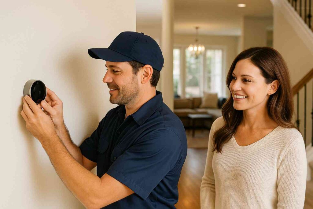 Installing Smart Thermostat on Wall